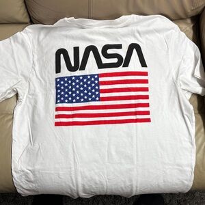 H&M White NASA Logo Tee